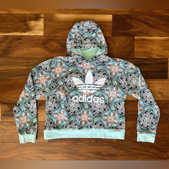 adidas Other - Adidas Zebra Zoo Print Hooded Sweatshirt size Youth XL